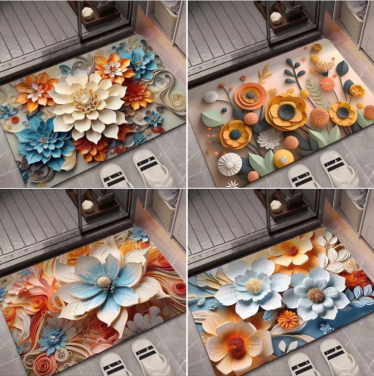 3D Flower Floor Mat