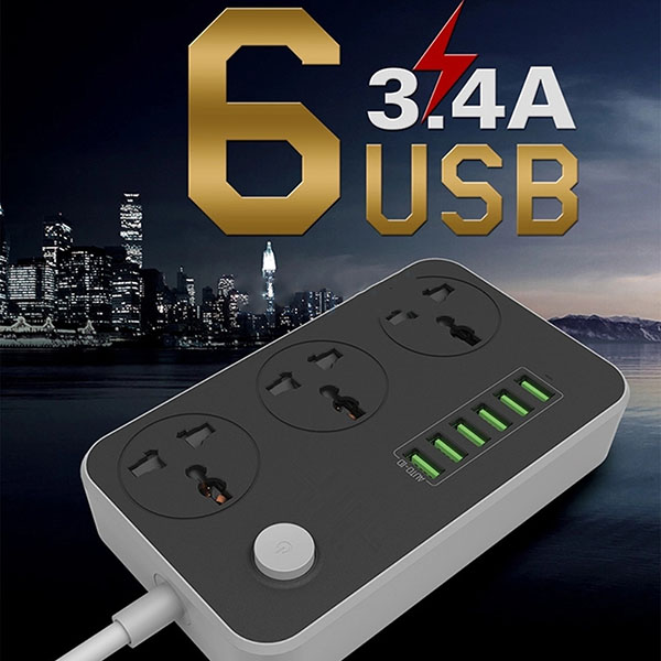 6 USB Ports Fast Charging Multiplug