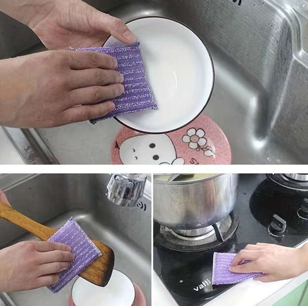Kitchen Cleaning Sponge Brush (4 Pcs)