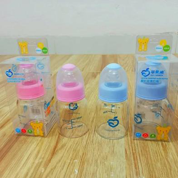 Apple Bear Glass baby feeder bottle(60 ml)