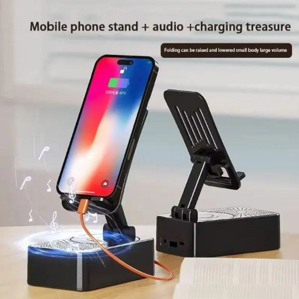 3 in 1 BT Speaker With Phone Holder &amp; Power Bank