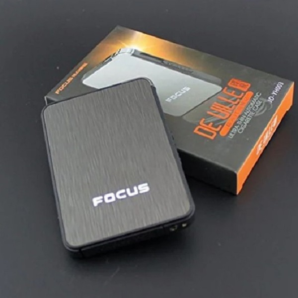 Focus Slim Body Gas Lighter With Case