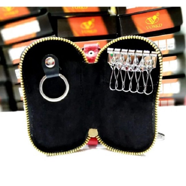 PU Leather Double Sided Key Bag