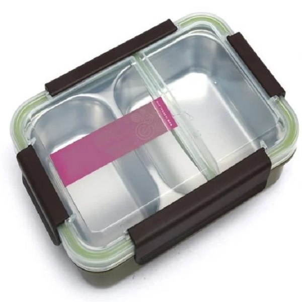 Stainless Steel 2 Compartment Lunch Box