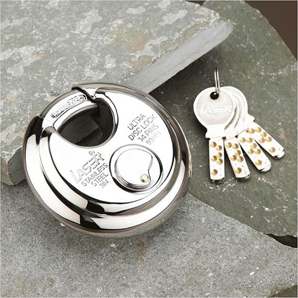90MM High Strong SS Lock With Brass Key