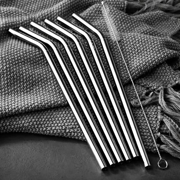 7 PCS Stainless Steel Straw &amp; Soft Tube Cleaner