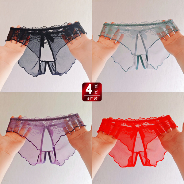 Floral Mesh Comfort Hot Panty (Set of 4pcs)