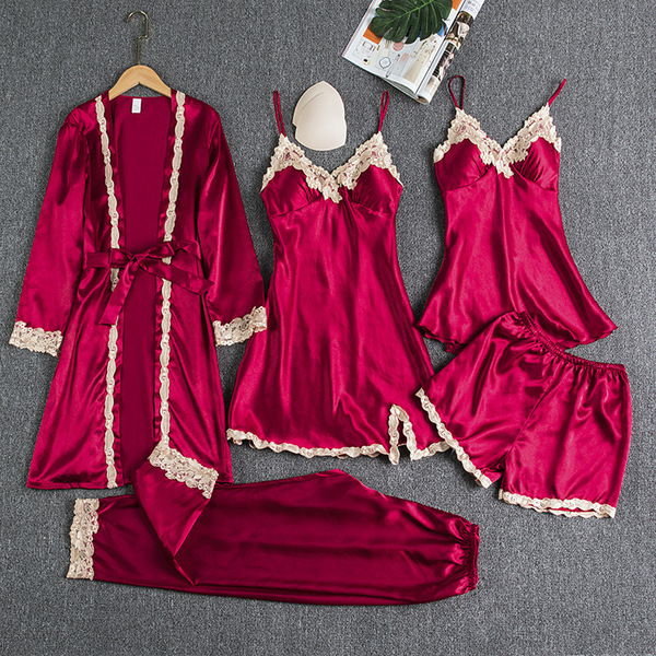 5pcs Premium Silk Women Sleepwear
