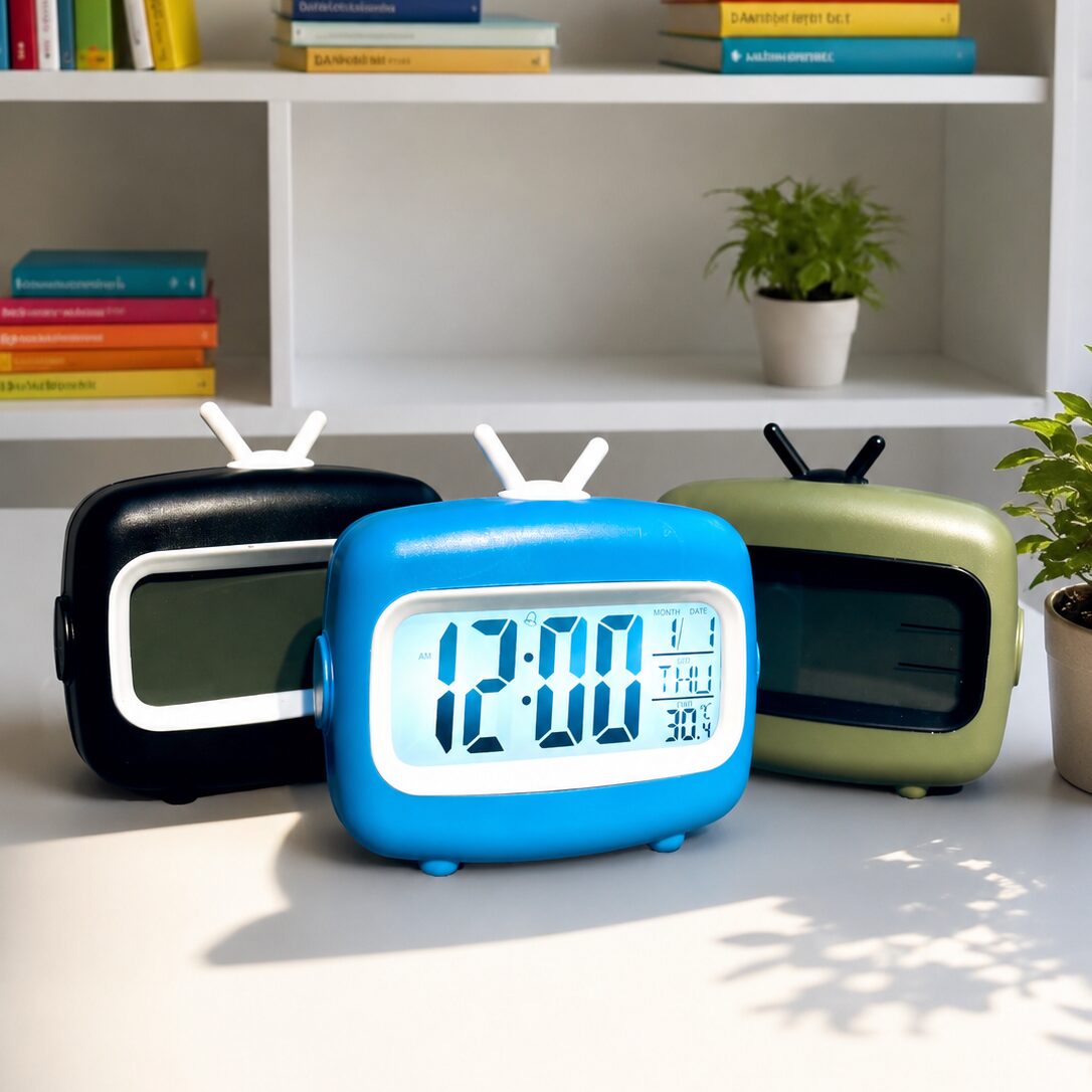 Retro TV Style Digital Alarm Clock